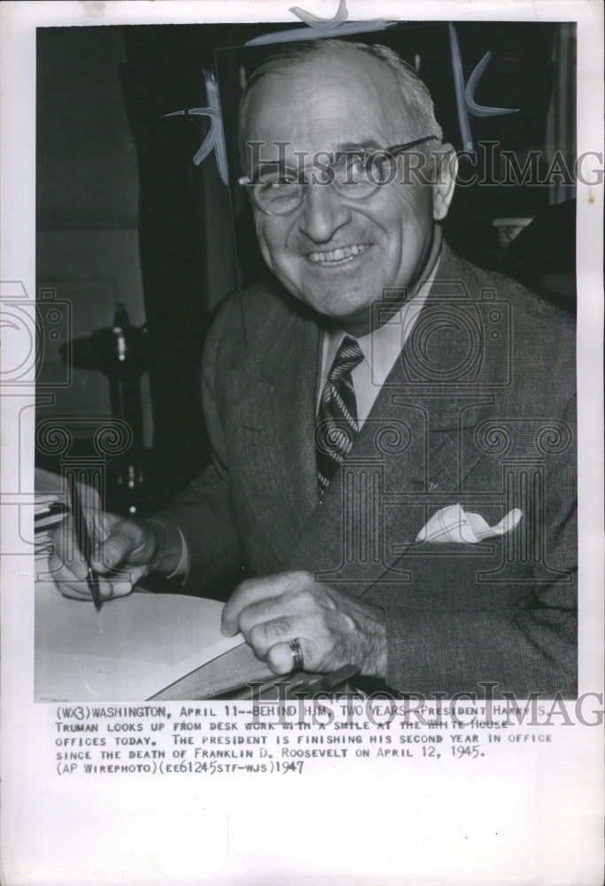 1947 Press Photo  President Harry Truman - Historic Images