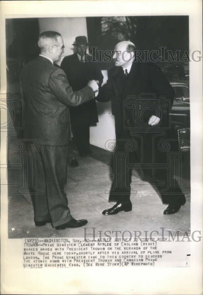 Press Photo President Harry S. Truman Clement Attilee - RSH05097 - Historic Images