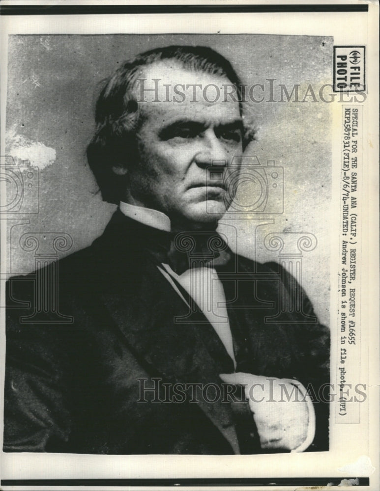 1974 Press Photo 17th President Of The United States Andrew Johnson - RSH05307 - Historic Images