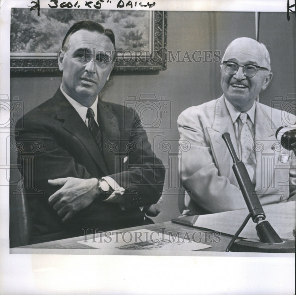 1960 Press Photo Former President Truman Agrees to Campaign for John F. Kennedy - Historic Images