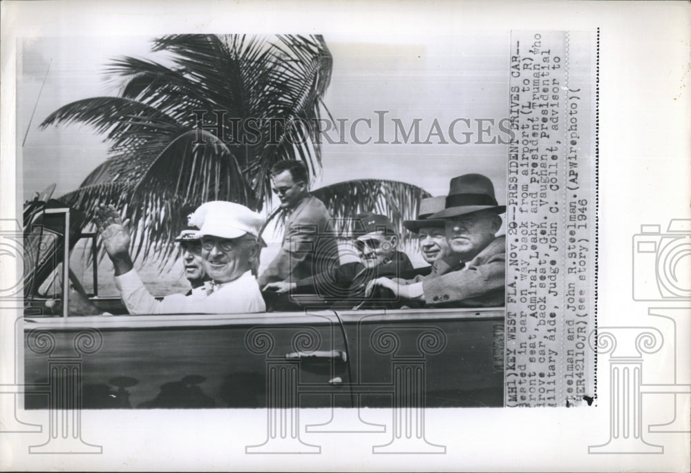 1946 Press Photo Admiral Leay President Truman - RSH05555 - Historic Images