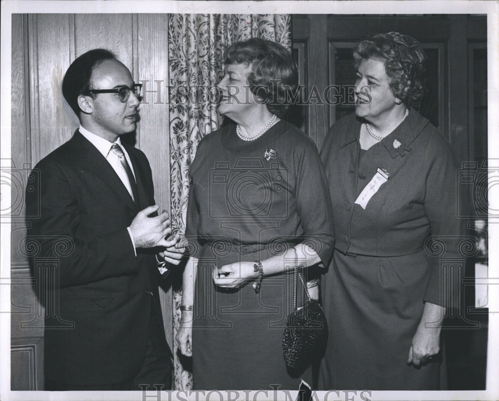 1964 Press Photo Seymour Lipkin, Mrs. Frank W. Goldie &amp; Mrs. Jerome Remick Jr. - Historic Images