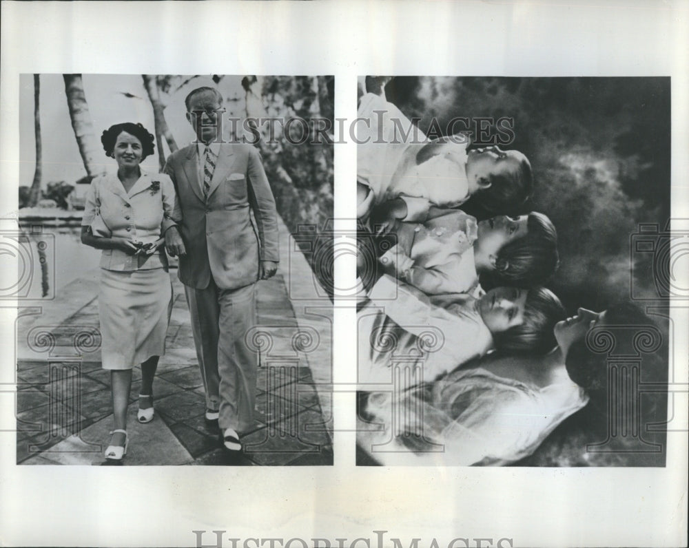 1966 Press Photo Joseph and Rose Kennedy, and children - RSH05917 - Historic Images