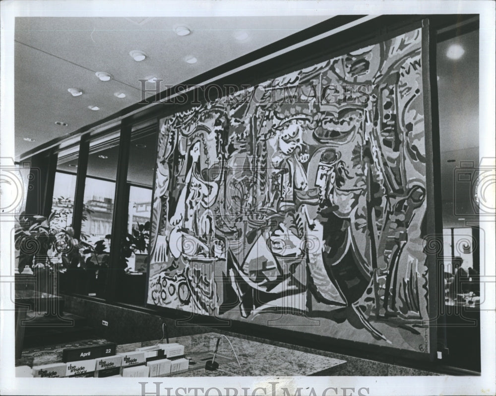 1974 Press Photo Picasso Tapestry - RSH06115 - Historic Images