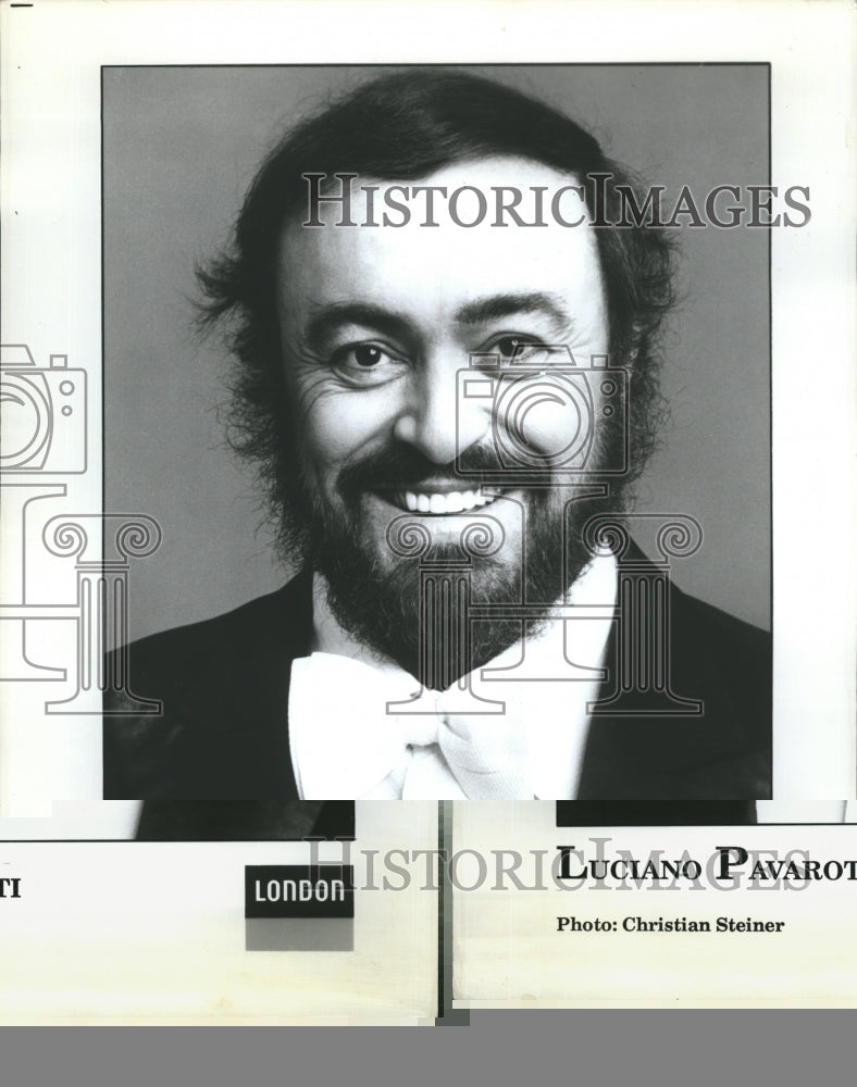 Press Photo Musician Luciano Pavarotti Portrait - RSH06181 - Historic Images