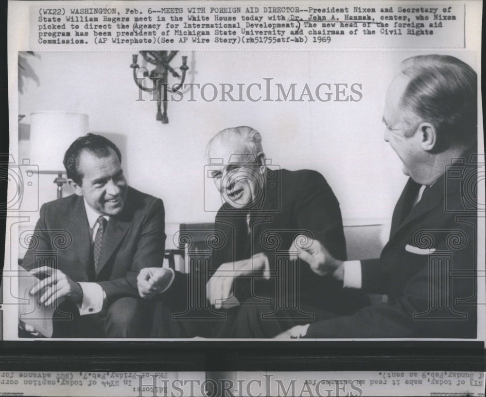 1969 Press Photo President Nixon and Secretary of State William Rogers - Historic Images