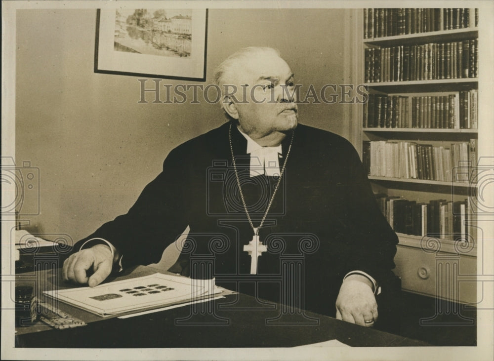 1939 Press Photo Archbishop Erkki Kaila Head od the Lutheran Evangelican Church - Historic Images