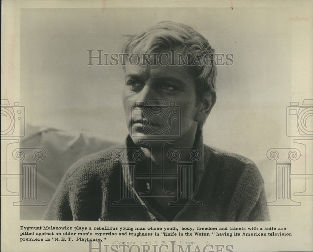 Press Photo Actor Zygmunt Malanowicz In Knife In The Water - RSH06587 - Historic Images