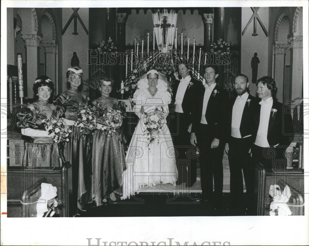 1986 Press Photo The Wedding Of Rick Maltinos &amp; Anne Marr - Historic Images