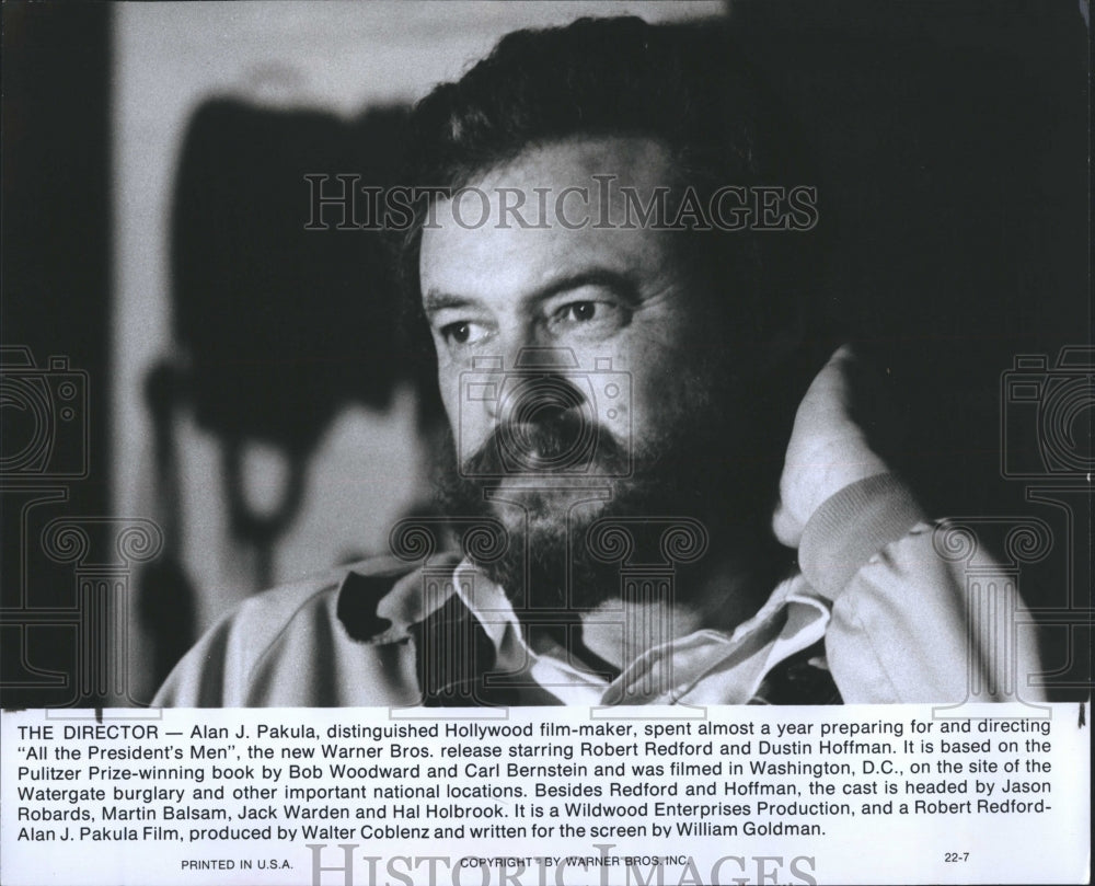 1984 Press Photo Alan J. Pakula/Director/All The President&#39;s Men - Historic Images