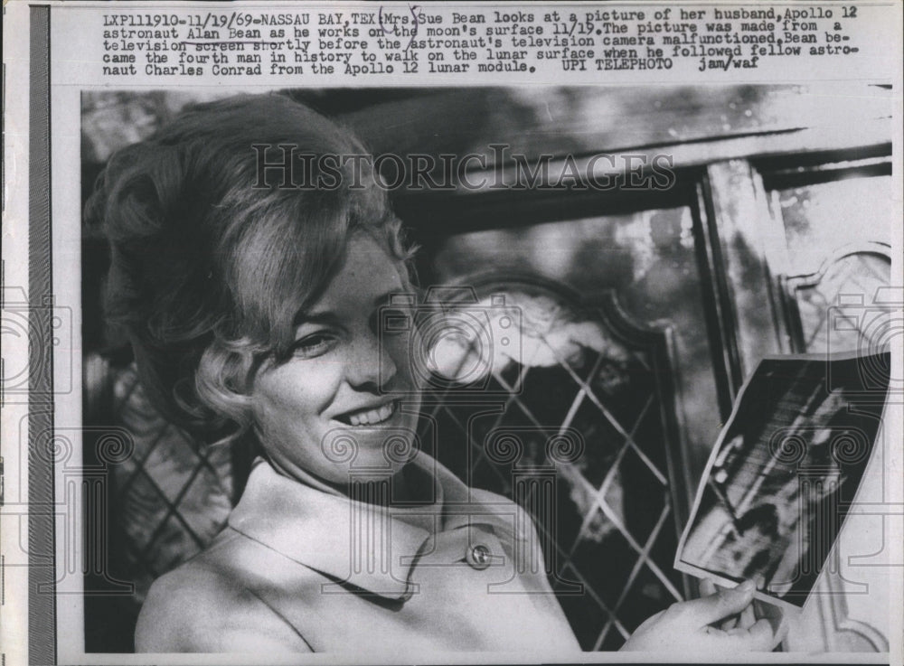1969 Press Photo Mrs. Sue Bean/Wife Apollo 12 Astronaut Alan Bean - Historic Images