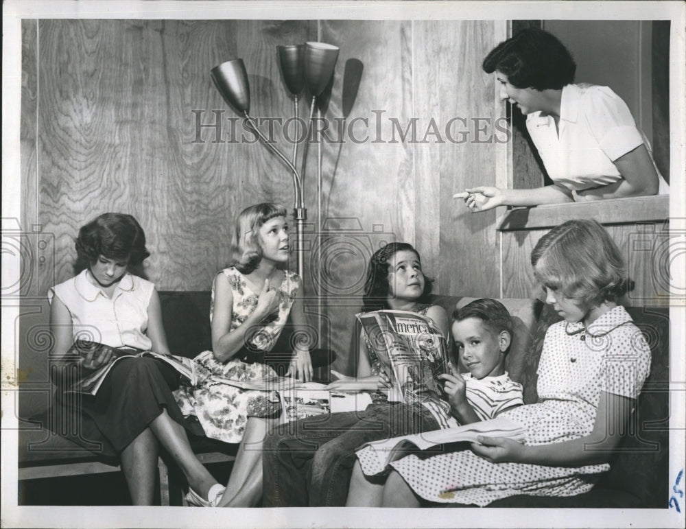 Press Photo Wittatruck Children MArtha Harriet Carol Jimmy And Frances - Historic Images