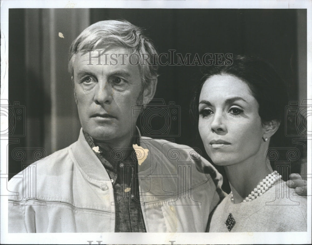 1971 Press Photo Actors Dana Wynter Alf Kjellin The FBI - Historic Images