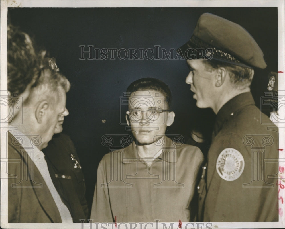 1958 Press Photo A Boy Attests to Traffic Laws After Friend Killed While Racing - Historic Images