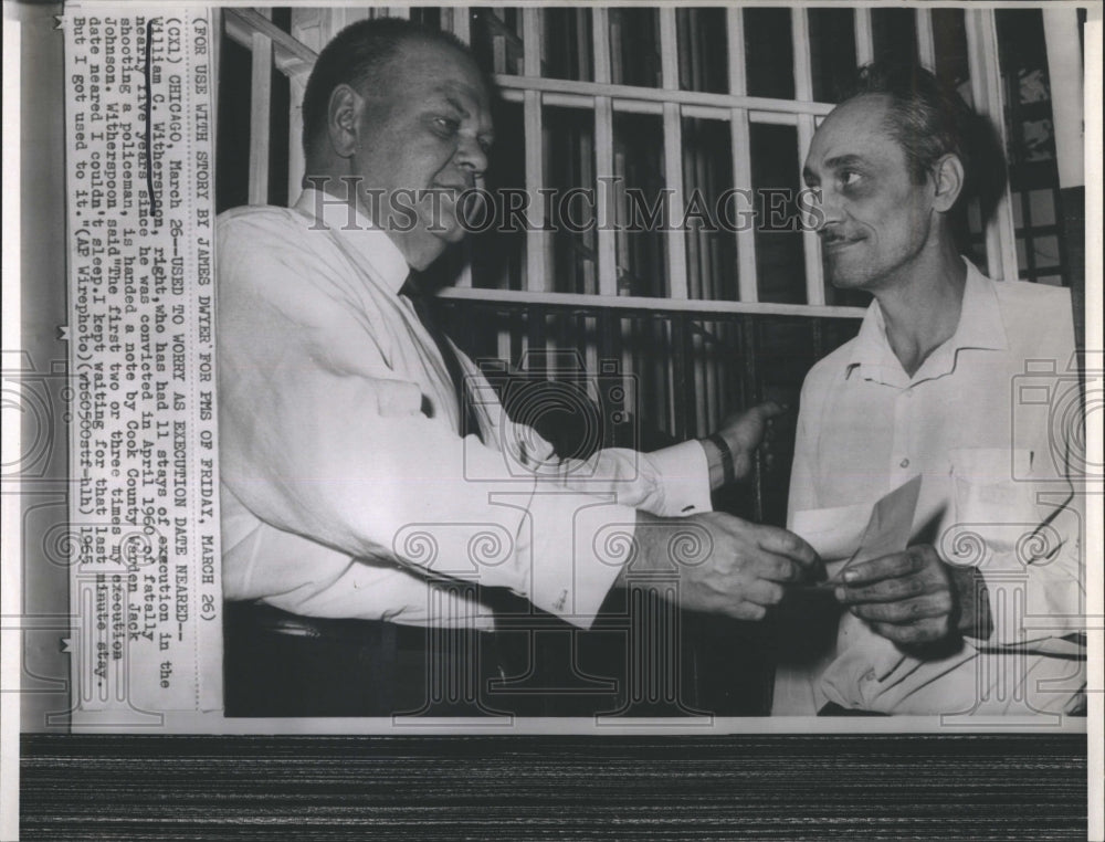 1965 Press Photo Convicted Policeman Killer Will Witherspoon Sentenced to Death - Historic Images