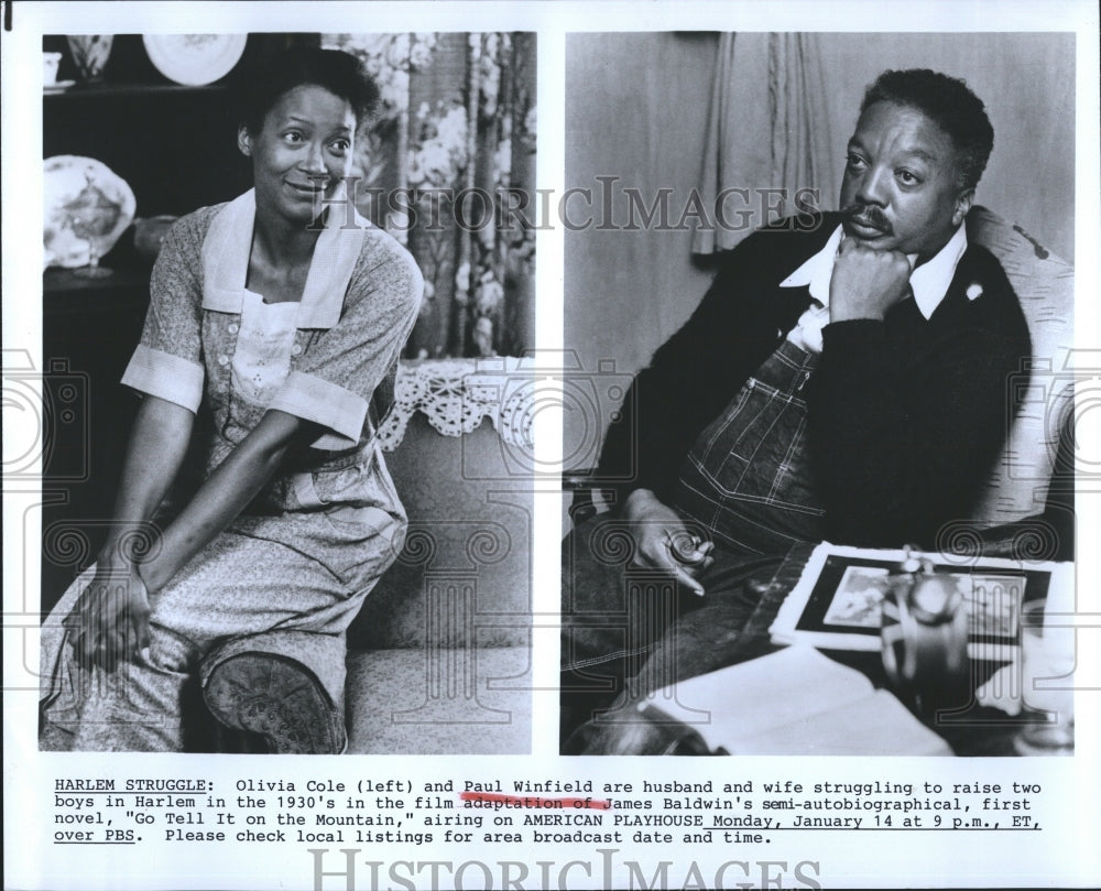 Press Photo Olivia Cole Paul Winfield - RSH07267 - Historic Images