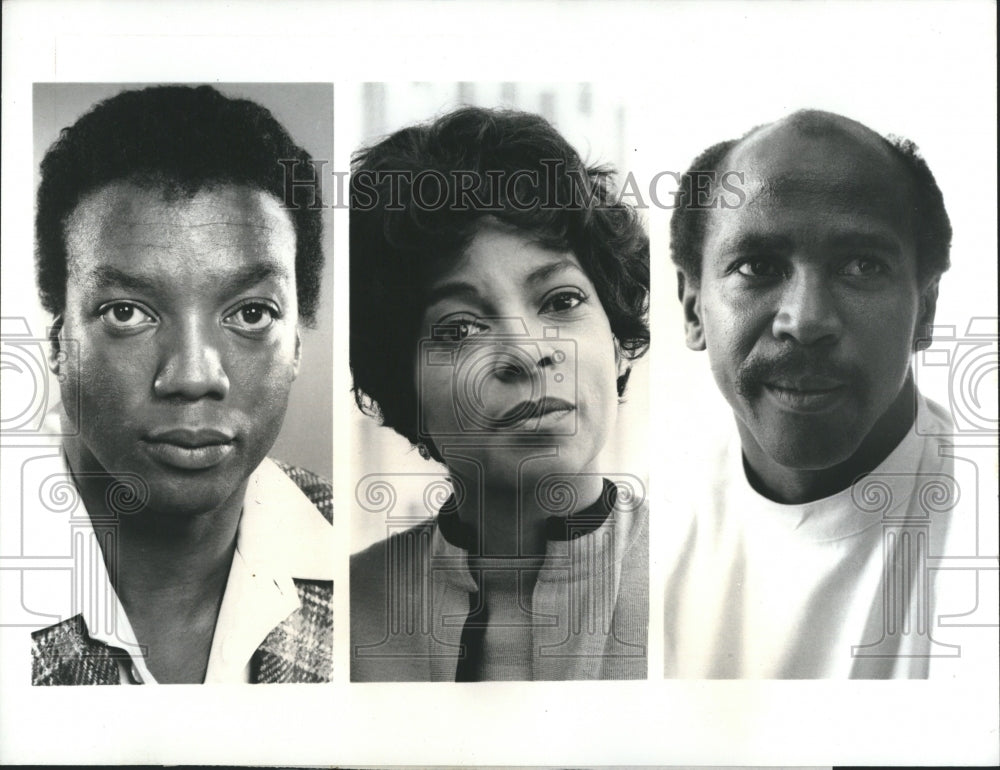 1974 Press Photo Paul Winfield Ruby Dee Lou Gossett - Historic Images