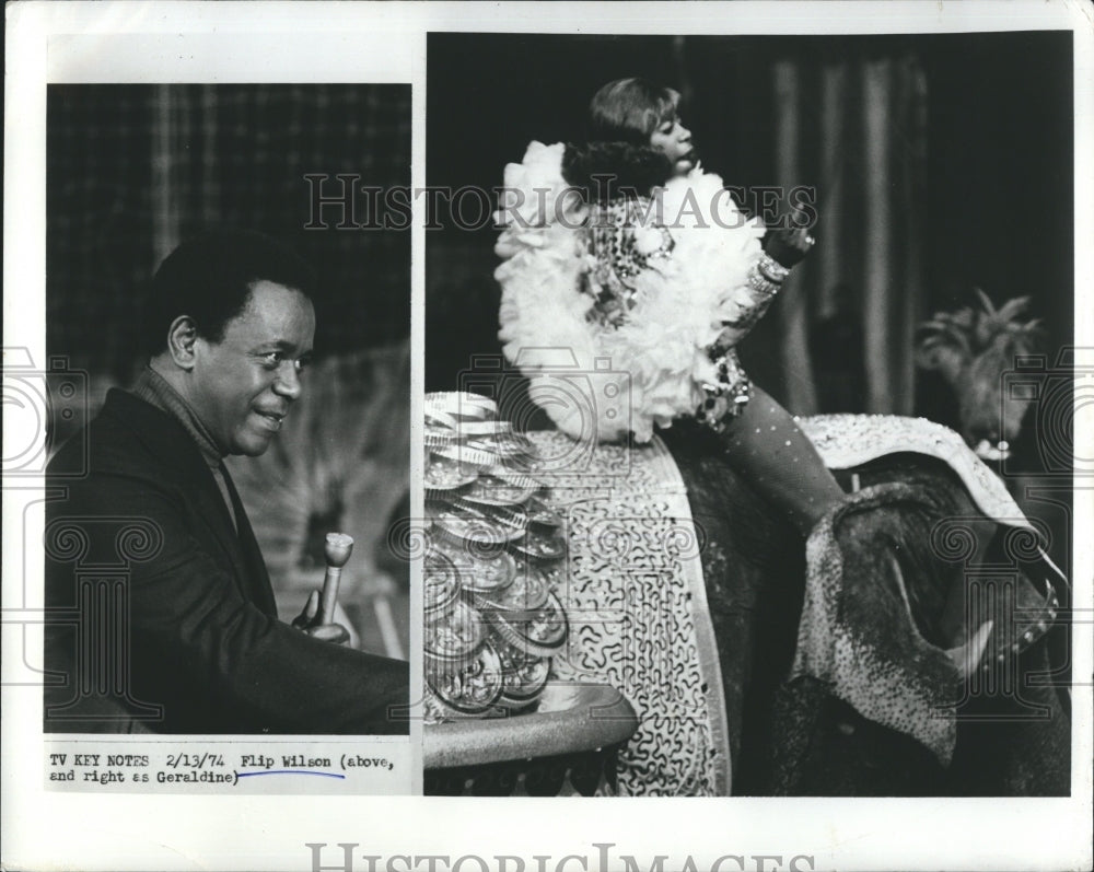 1974 Press Photo Flip Wilson As Geraldine - Historic Images