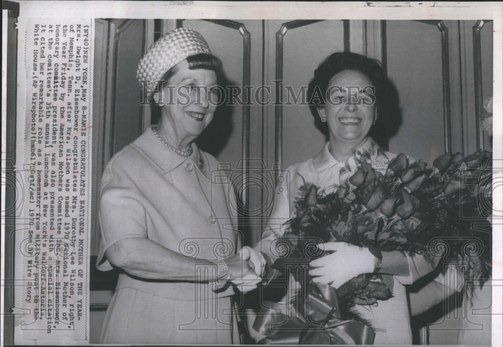 1970 Press Photo Mrs Dwight Eisenhower &amp; Dorothy Lee Wilson - RSH07351 - Historic Images