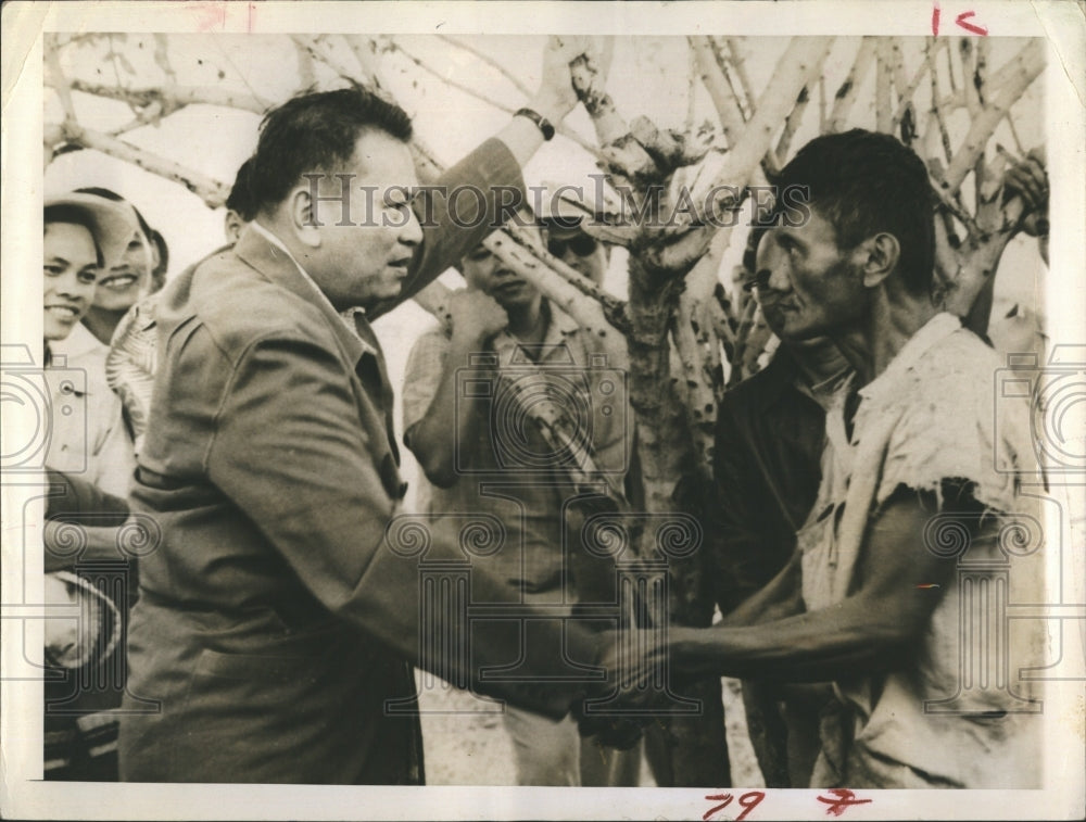 1956 President Ranon Nagasay Philippines and Brigido Geronmi-Historic Images