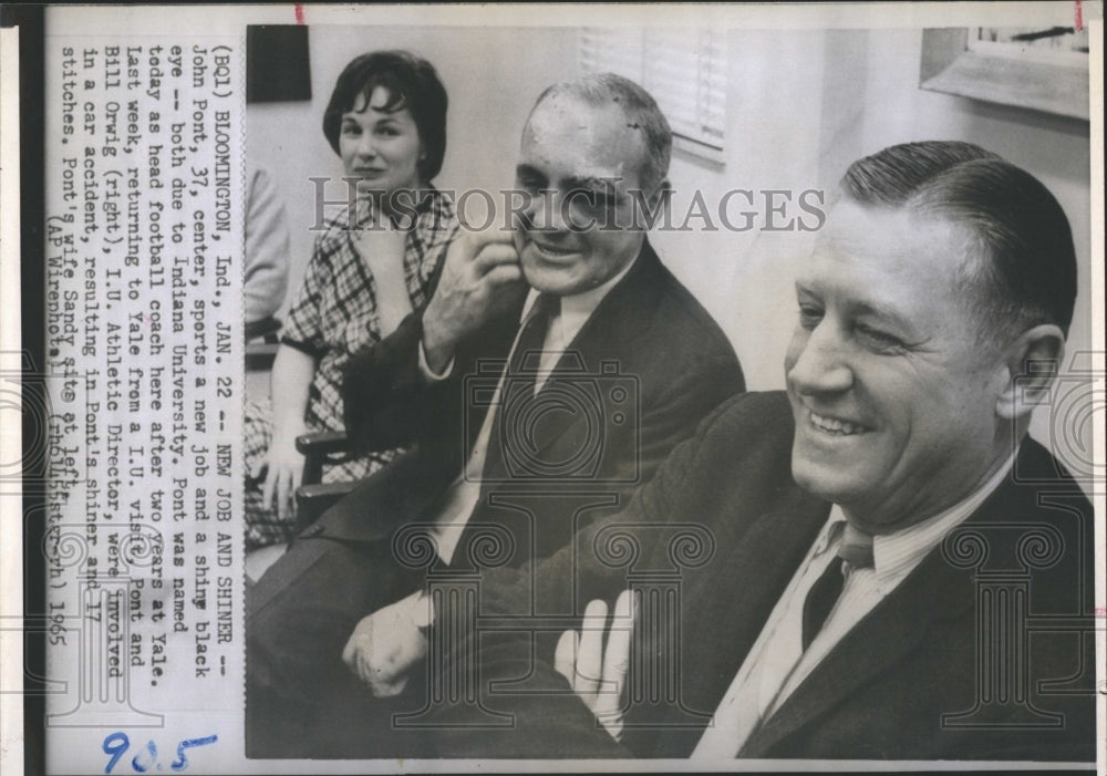 1965 Press Photo John Pont Indiana University Head Coach - Historic Images