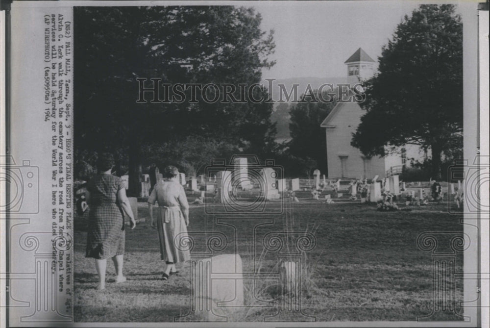1964 Press Photo Sgt Alvin York York's Chapel World War I Hero - Historic Images