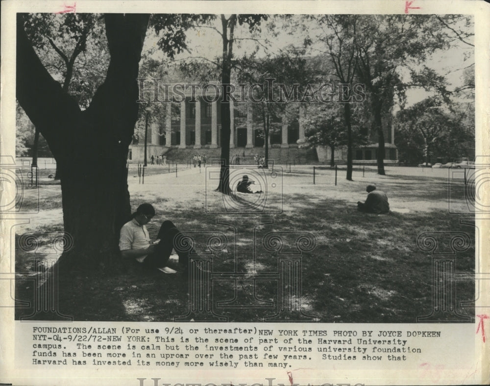 1972 Press Photo of Harvard University campus - RSH07721 - Historic Images