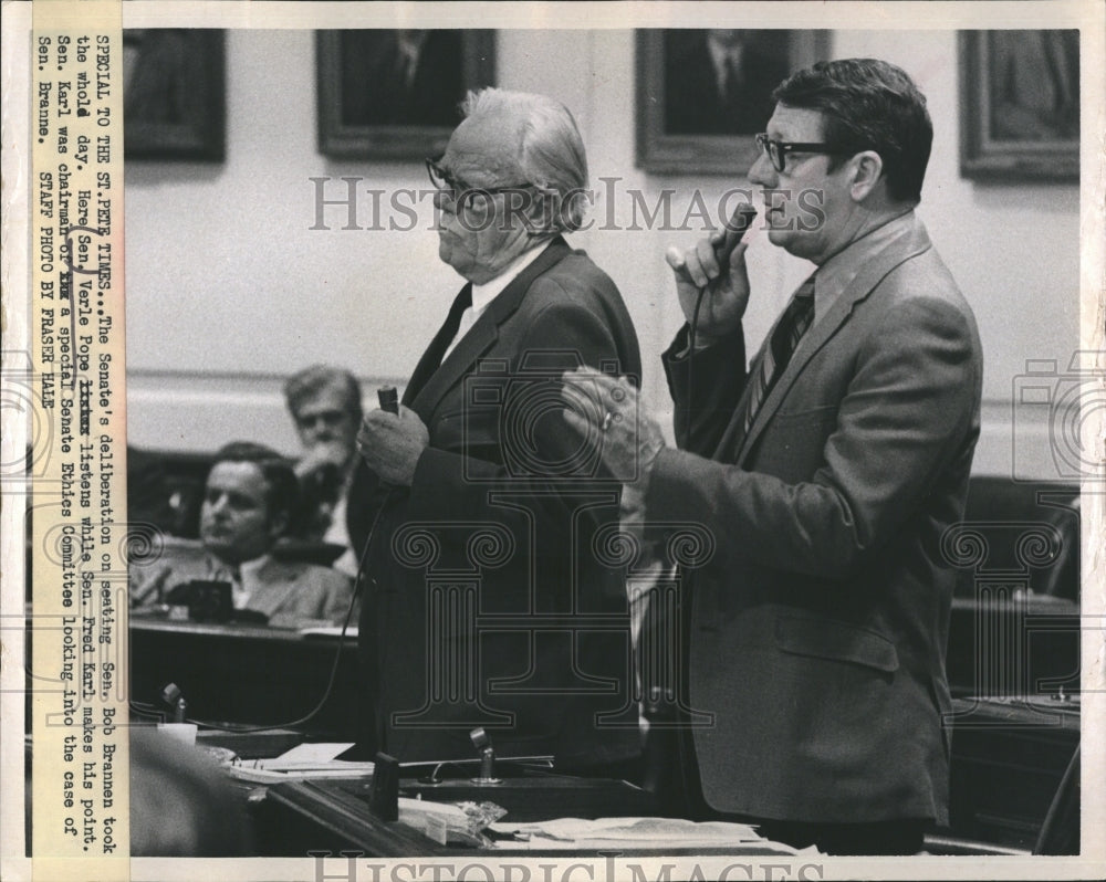 1971 Press Photo Senator Verle Pope Democratic - RSH07783 - Historic Images