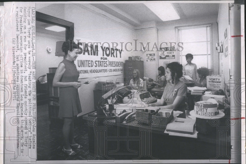 1971 Press Photo Some Californians Want Sam Yorty for President - Historic Images