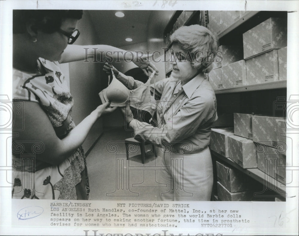 1977 Press Photo Ruth Handler Makes Fortune In Toy Business And Lost M -  Historic Images