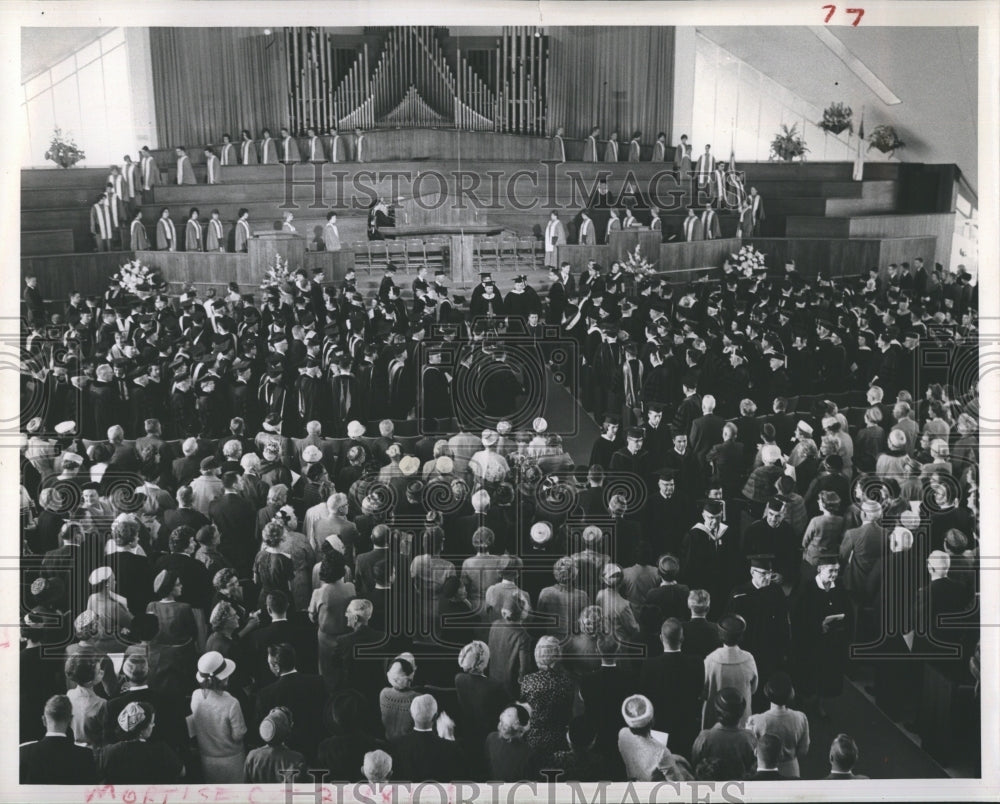 1963 Press Photo Recessional & Inauguration Florida Presbyterian College - Historic Images
