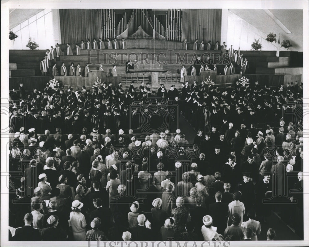 1963 Press Photo Recessional & Dedication Florida Presbyterian College - Historic Images
