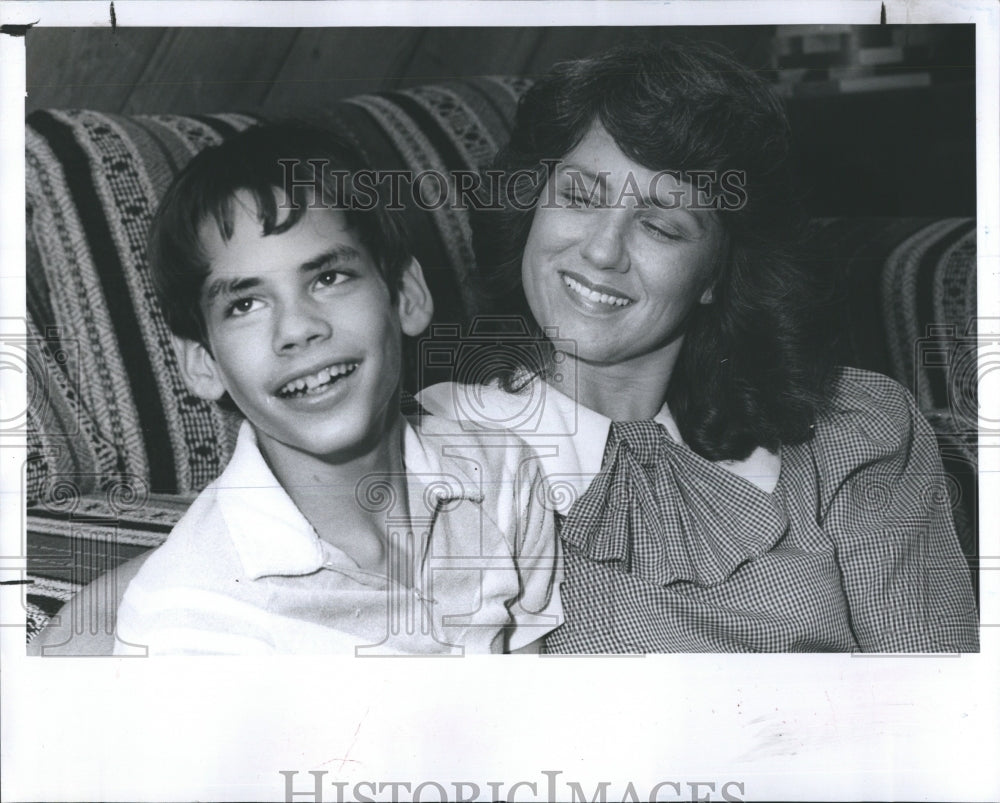 1983 Press Photo Boy Suffers Permanent Brain Damage After Pertussis Vaccine - Historic Images