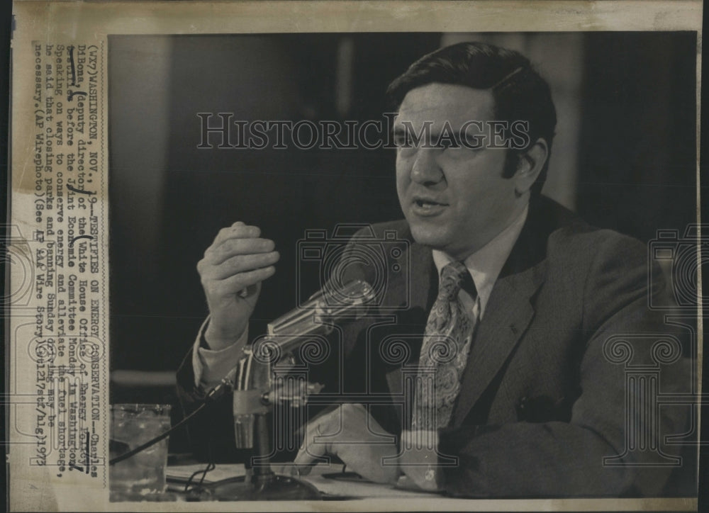 1973 Press Photo Charles DiBona Deputy Director of the White House. - Historic Images