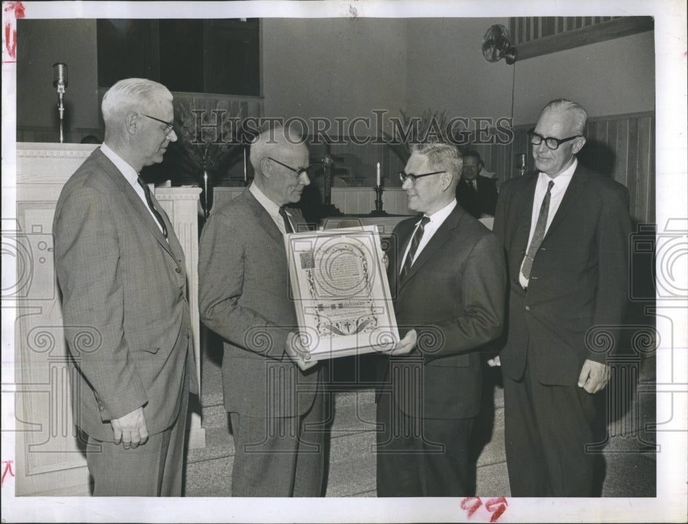 1962 Press Photo Presentation of an Illuminated Manuscript . - RSH08793 - Historic Images