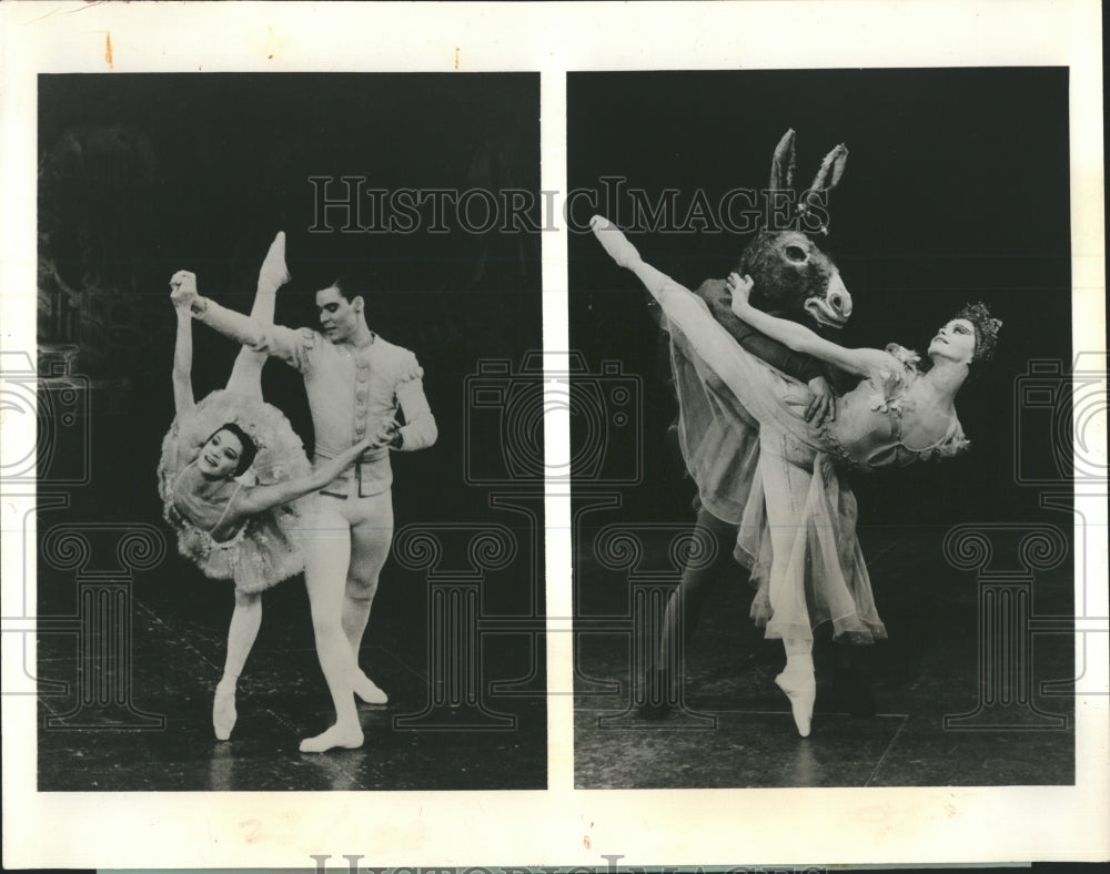 1963 Press Photo Ballerina Melissa Hayden tells her story in 6 of her roles. - Historic Images