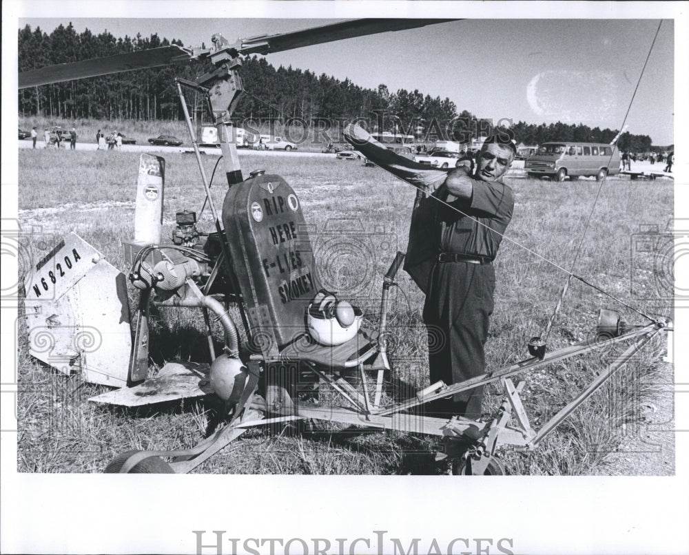 1973 Smokey Castner and His Gyrocopter-Historic Images