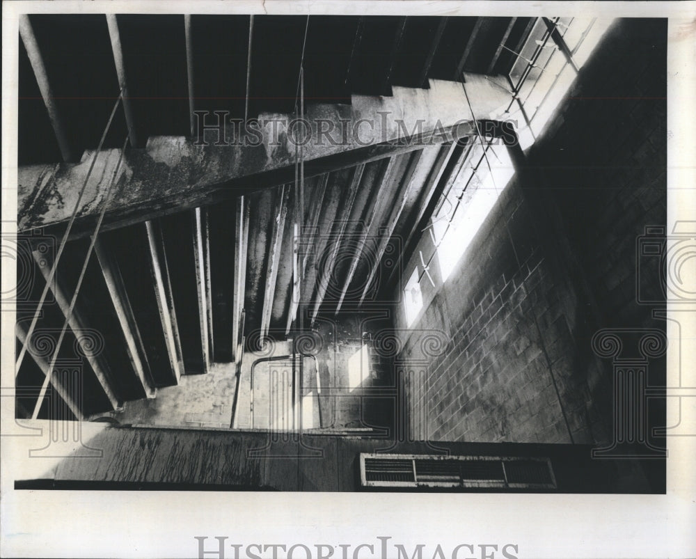 1978 Press Photo Northeast High School Fire Damage Stadium - RSH09199 - Historic Images