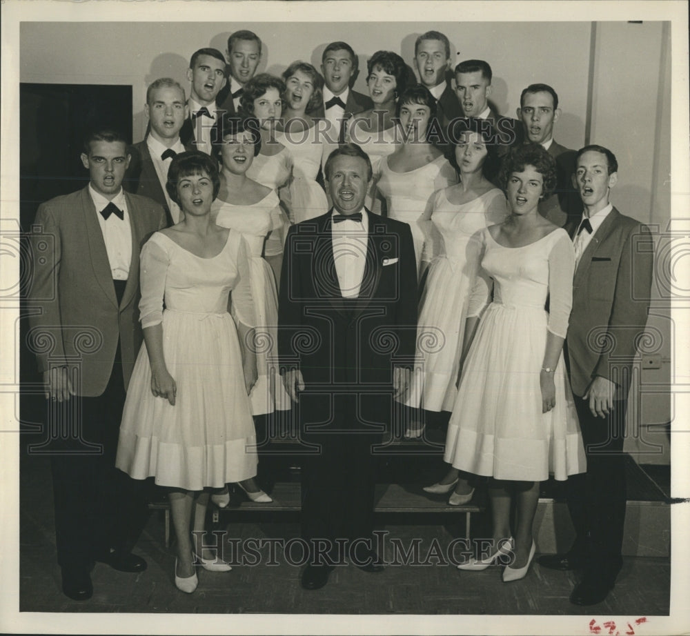 1962 Press Photo Florida Presbyterian College Sandpipers Choral Group Eckerd - Historic Images