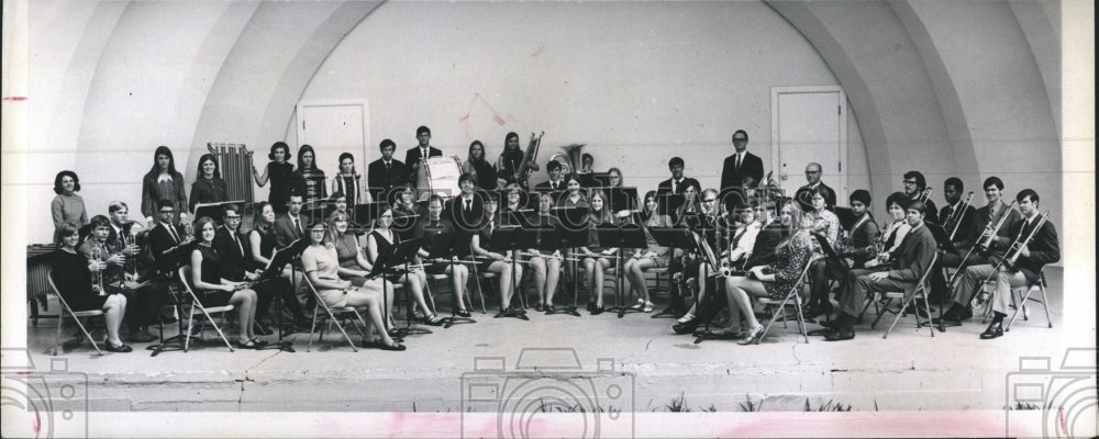 1972 Press Photo Florida Southern College Band - Historic Images