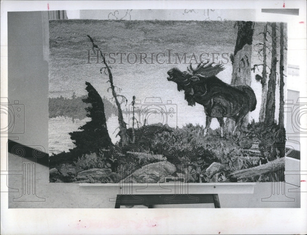 1972 Press Photo A wall hanging called Moose Call - RSH09583 - Historic Images