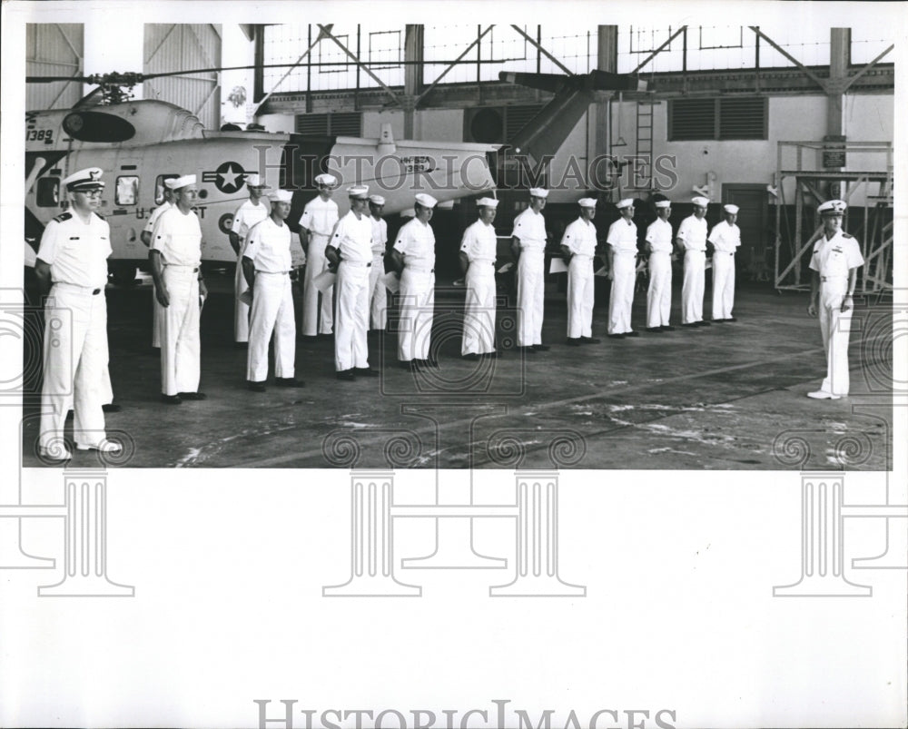 1965 Press Photo Coast guard line up to receive wings. - RSH09715 - Historic Images