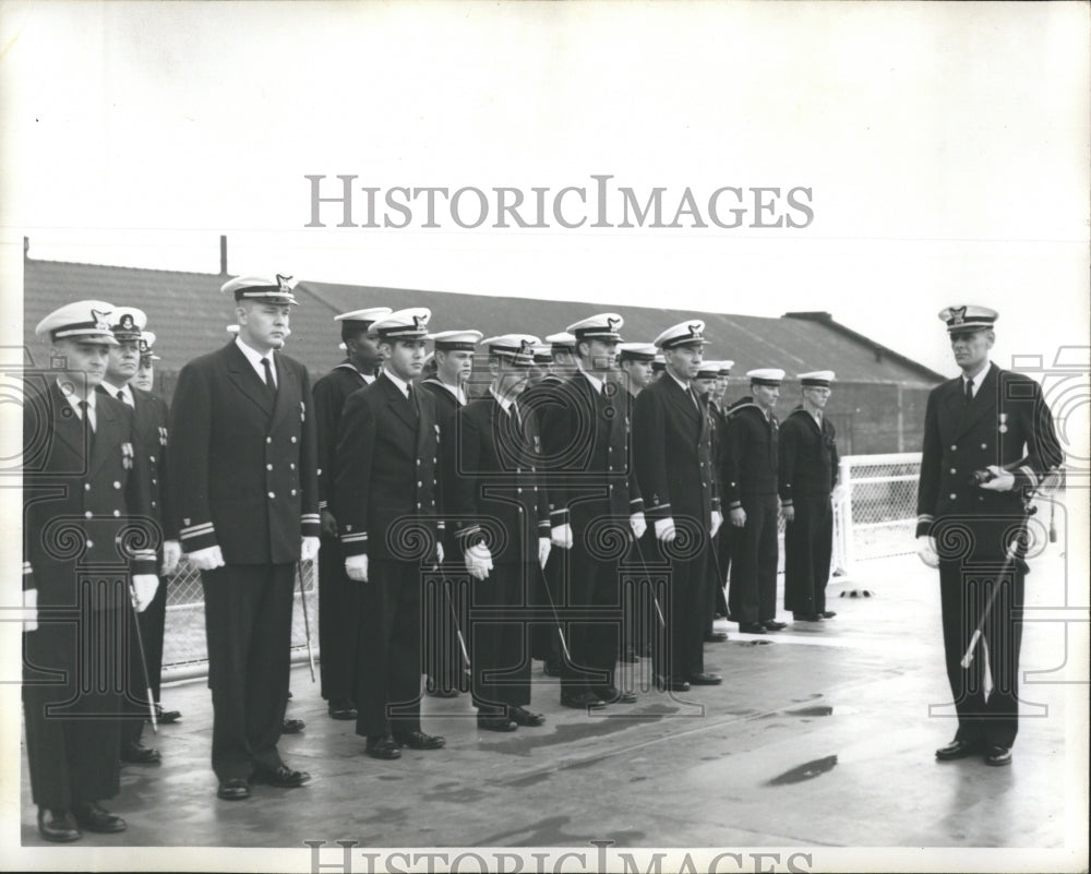 1968 Press Photo Crew of U. S. Coast Guard Cutter "Steadfast" - Historic Images