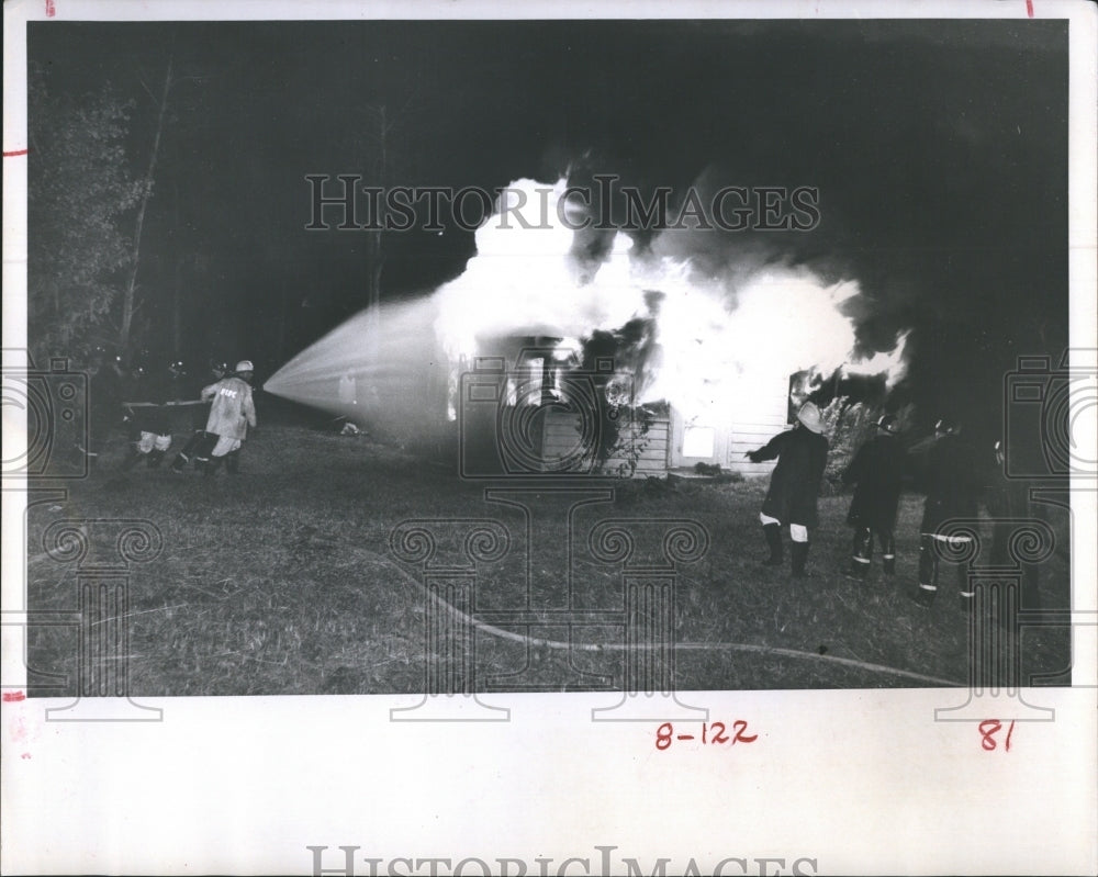 1965 Press Photo High Point NC  Fire At Home Started Intentionally-Ulmer Road - Historic Images