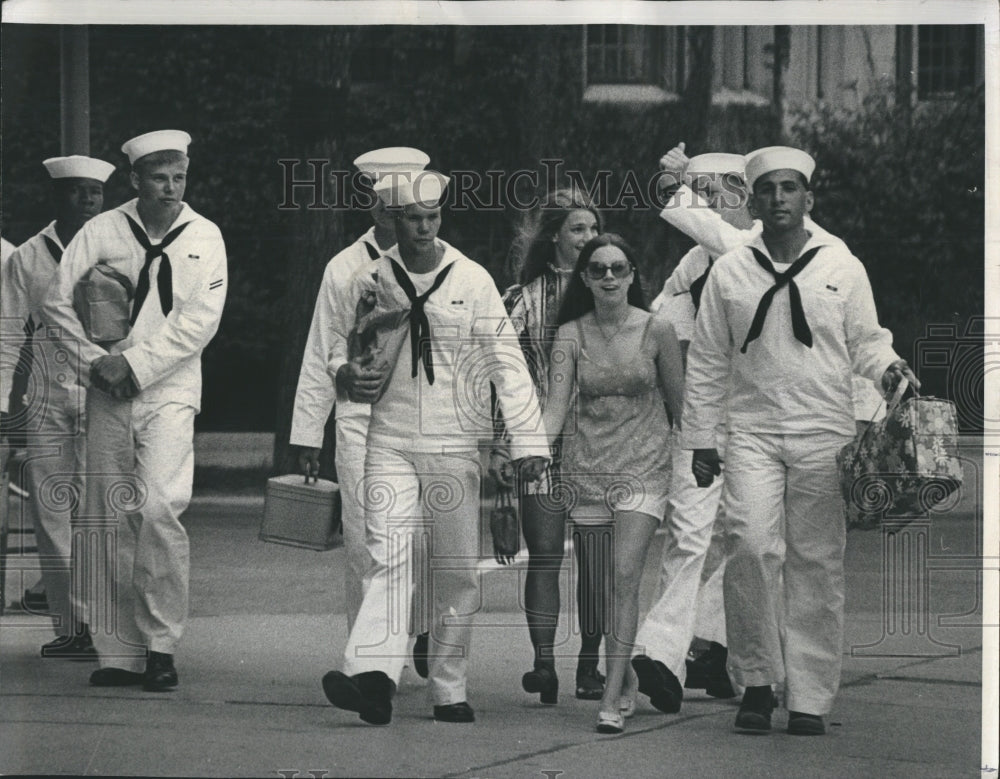 1971 N. Michigan Av sailors girls-Historic Images