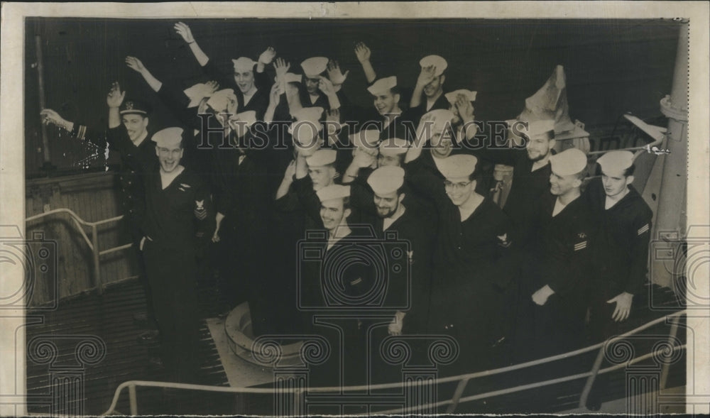 1953 Press Photo Navy Submarine Crew - Historic Images