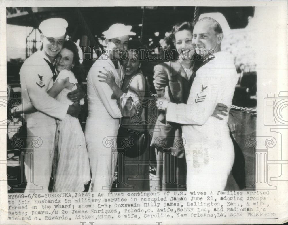 Press Photo Wives Join Husbands in Japan - RSH10107 - Historic Images