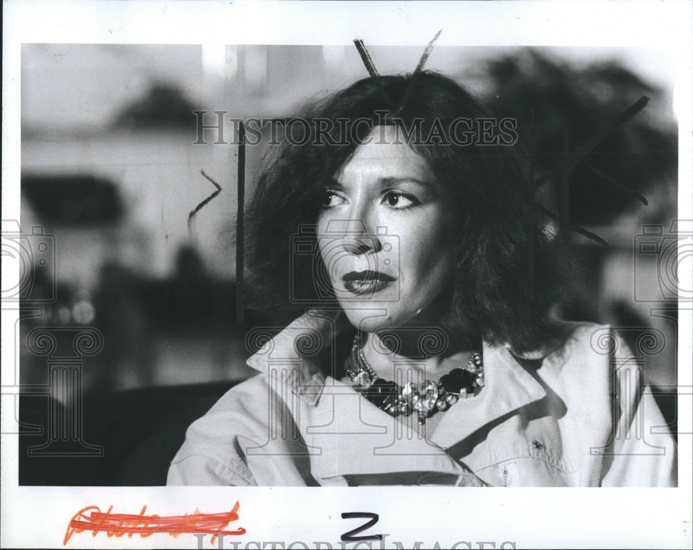 1984 Press Photo Arlene LaMarca Haute Courture Shoe Designer Roz Sherm's Shoes - Historic Images