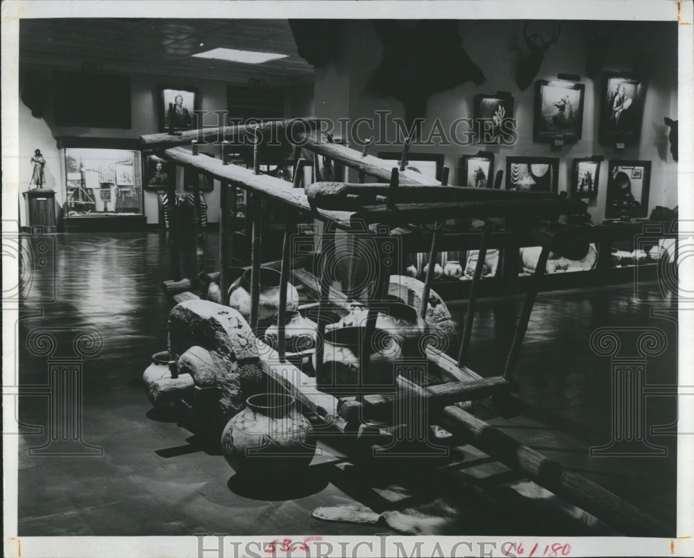 Press Photo Ozark Frontier Trail In Oklahoma Exhibit At Woolaroc Museum - Historic Images