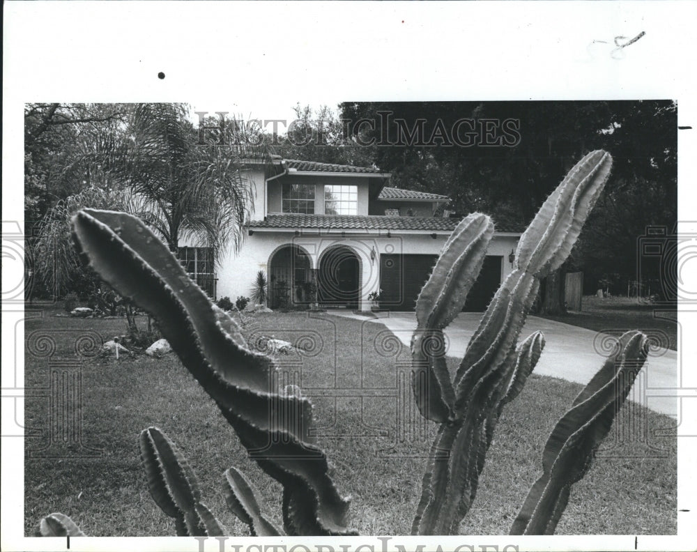 1980 Press Photo The 5 yr old Spanish-style house is 100 ft from the River - Historic Images